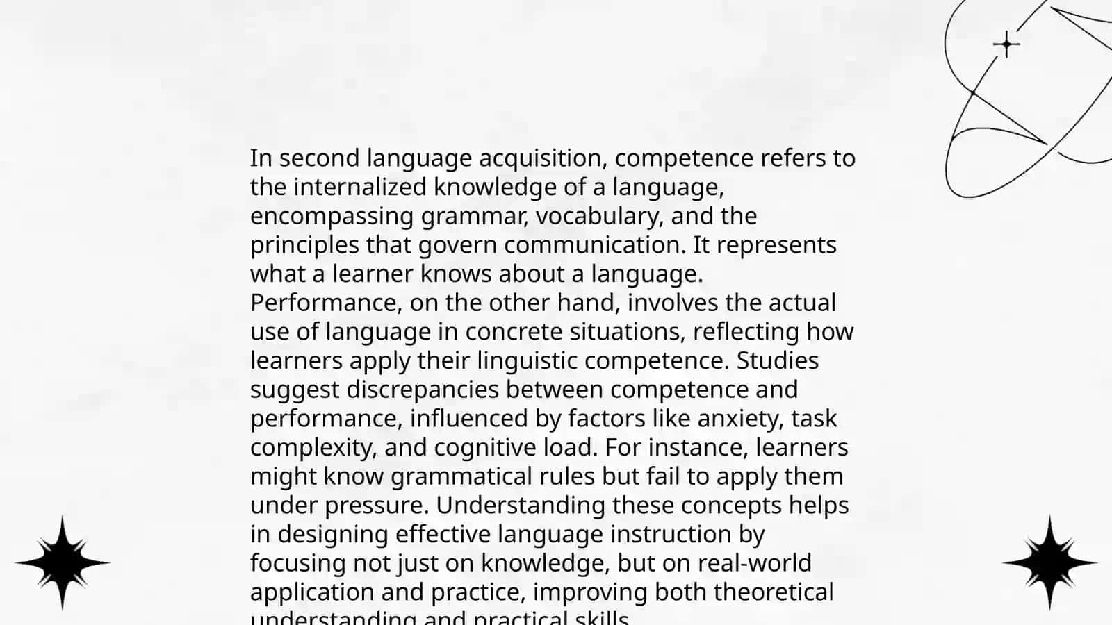 Competence and Performance in language teaching 4