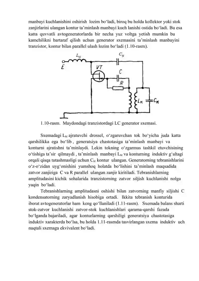 Sinusoidal tebranish generatori 4