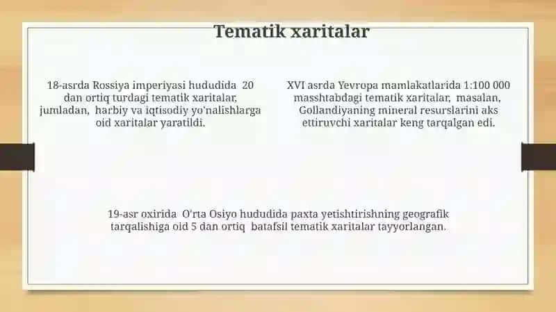 Tarixiy kartografiya va uning asosiy yo'nalishlari 4