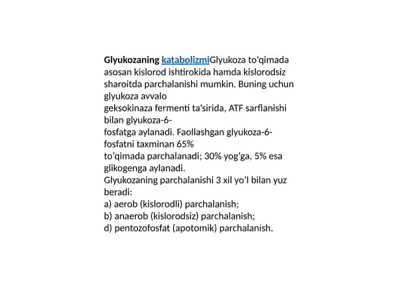 GLYUKOZANI MEMBRANA ORQALI O’TQAZISH. GLYUKOZA TASHUVCHILARNING TUZILISHI, SPETSIFIKLIGI, KILINIK  AHAMIYATI 4