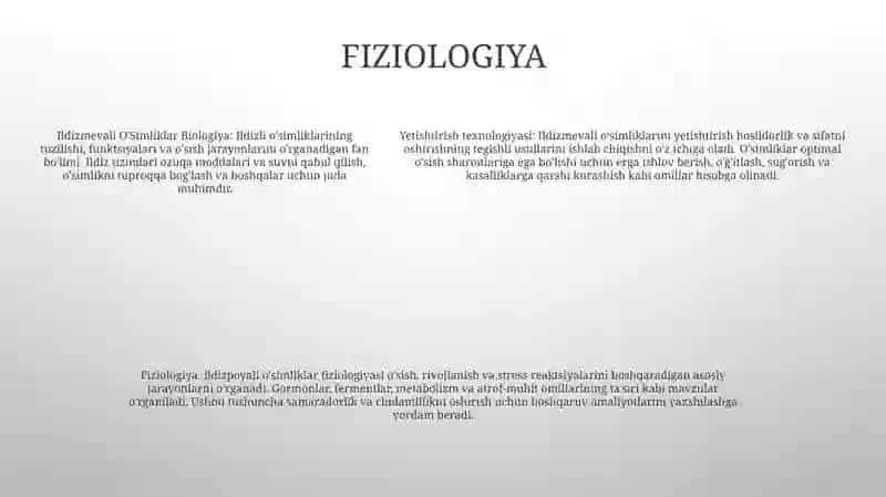 Ildizmevali O'Simliklar Biologiyasi Va Yetishtirish Texnologiyasi 4