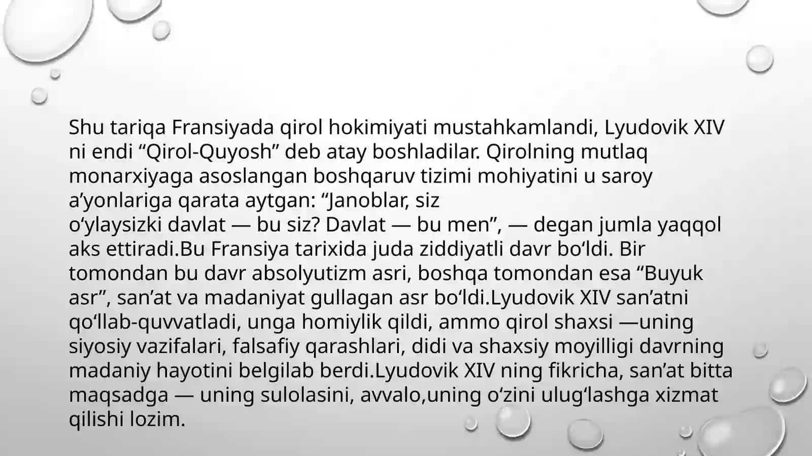 “DAVLAT — BU MEN!” FRANSIYADA MUTLAQ MONARXIYA 4