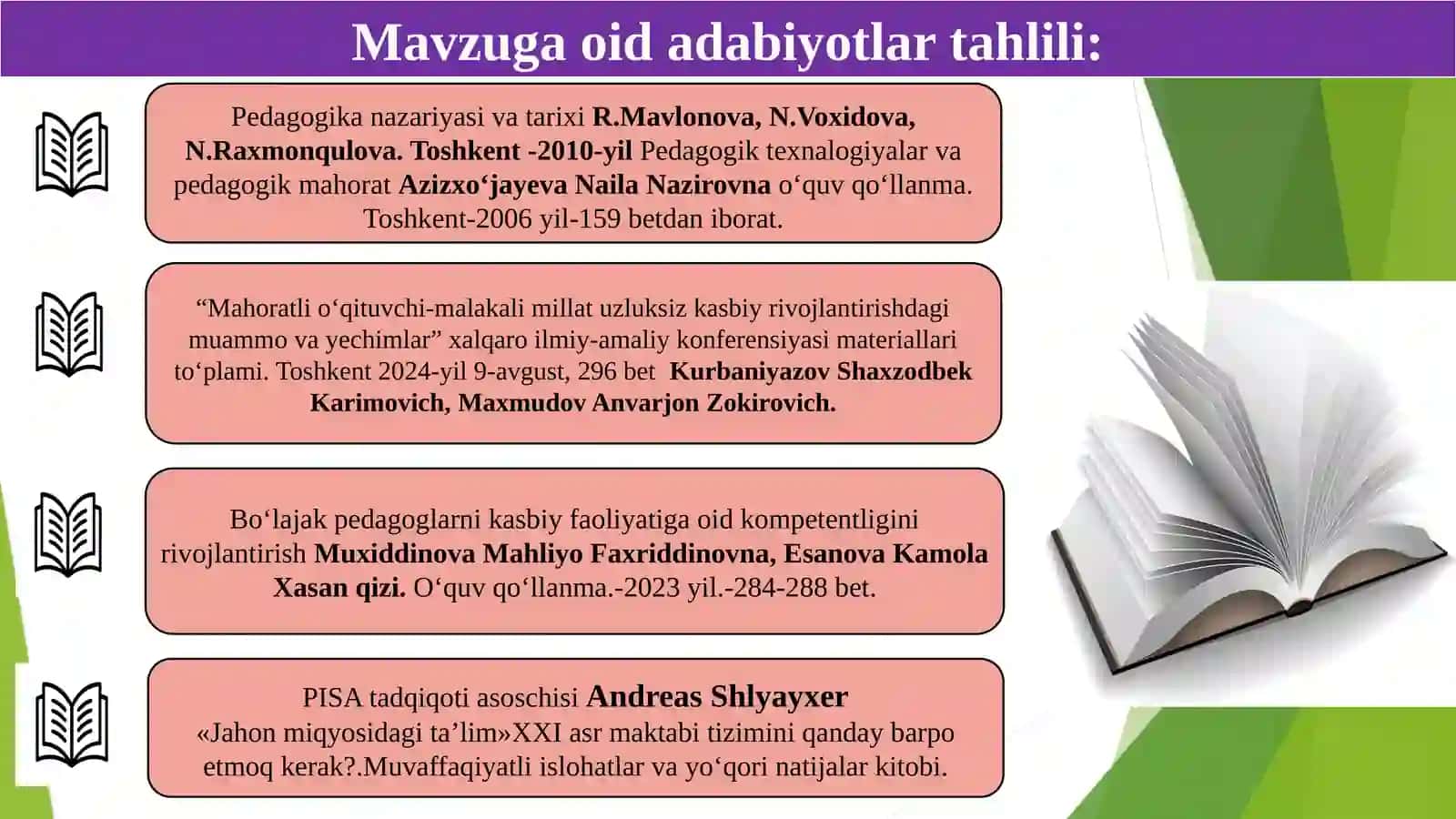 MAKTABDA SALOHIYATLI  PEDAGOGLARNI TANLAB OLISH MEXANIZMINI YO‘LGA QO‘YISH 4
