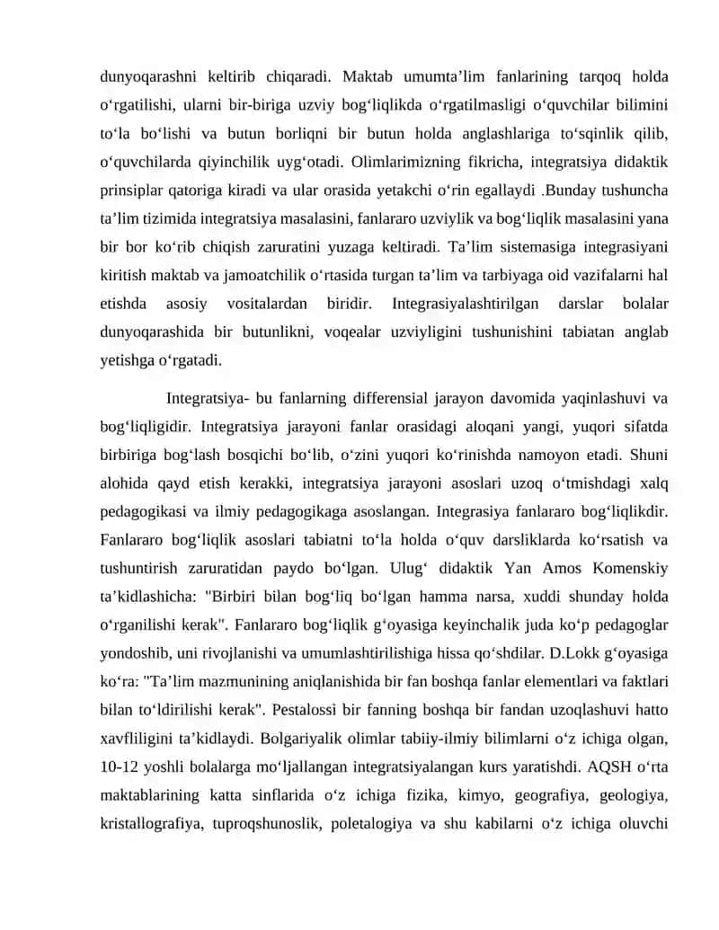 Integratsiyalashgan darslarning samaradorligini oshirish va ta'lim prinsiplari 4