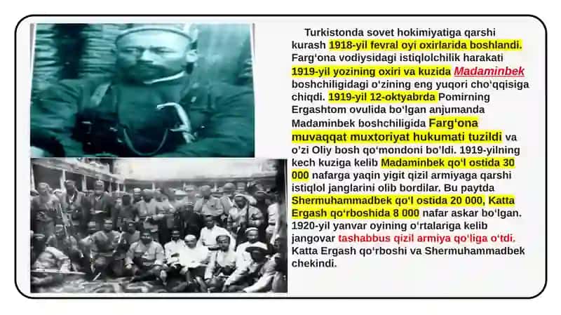 TURKISTON ASSR, BXSR VA XXSRda SOVET HOKIMIYATIGA QARSHI QUROLLI HARAKATLAR 4