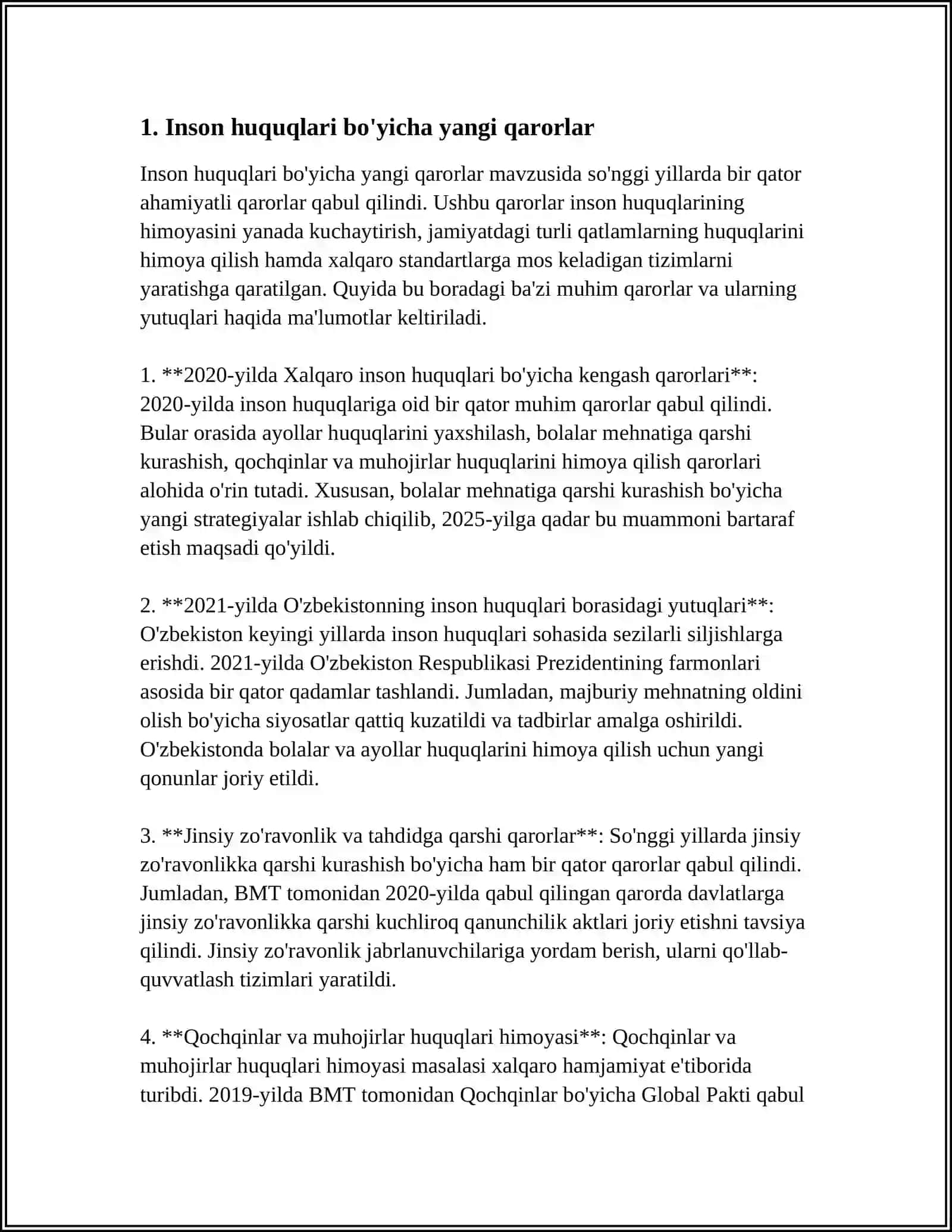 YANGI O'ZBEKISTONDA INSON HAQ-HUQUQLARI VA ERKINLIGI KAFOLATINING YARATILISHI 4