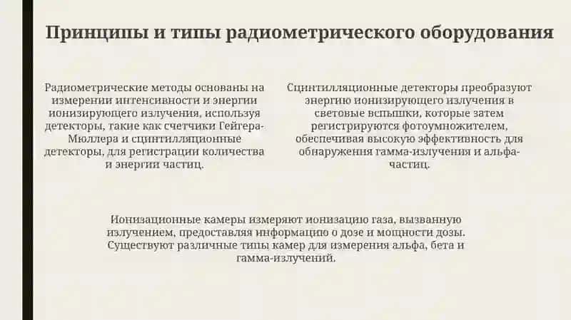 Основы радиометрических методов в радиационной гигиене 4