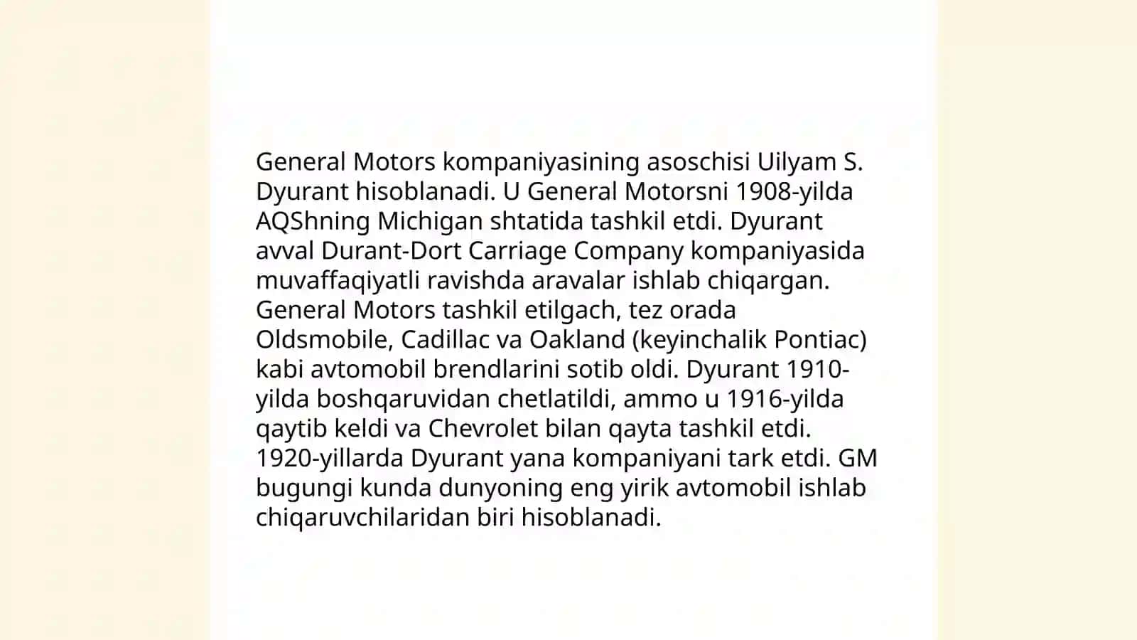 General Motorsning tarixi 4