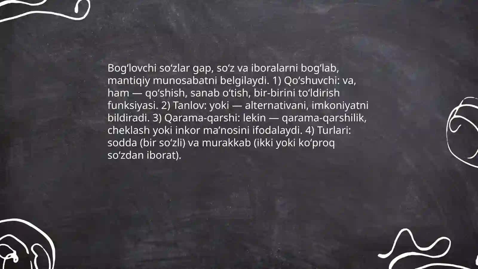 Matn qismlarini bog'lovchi vositalar 4