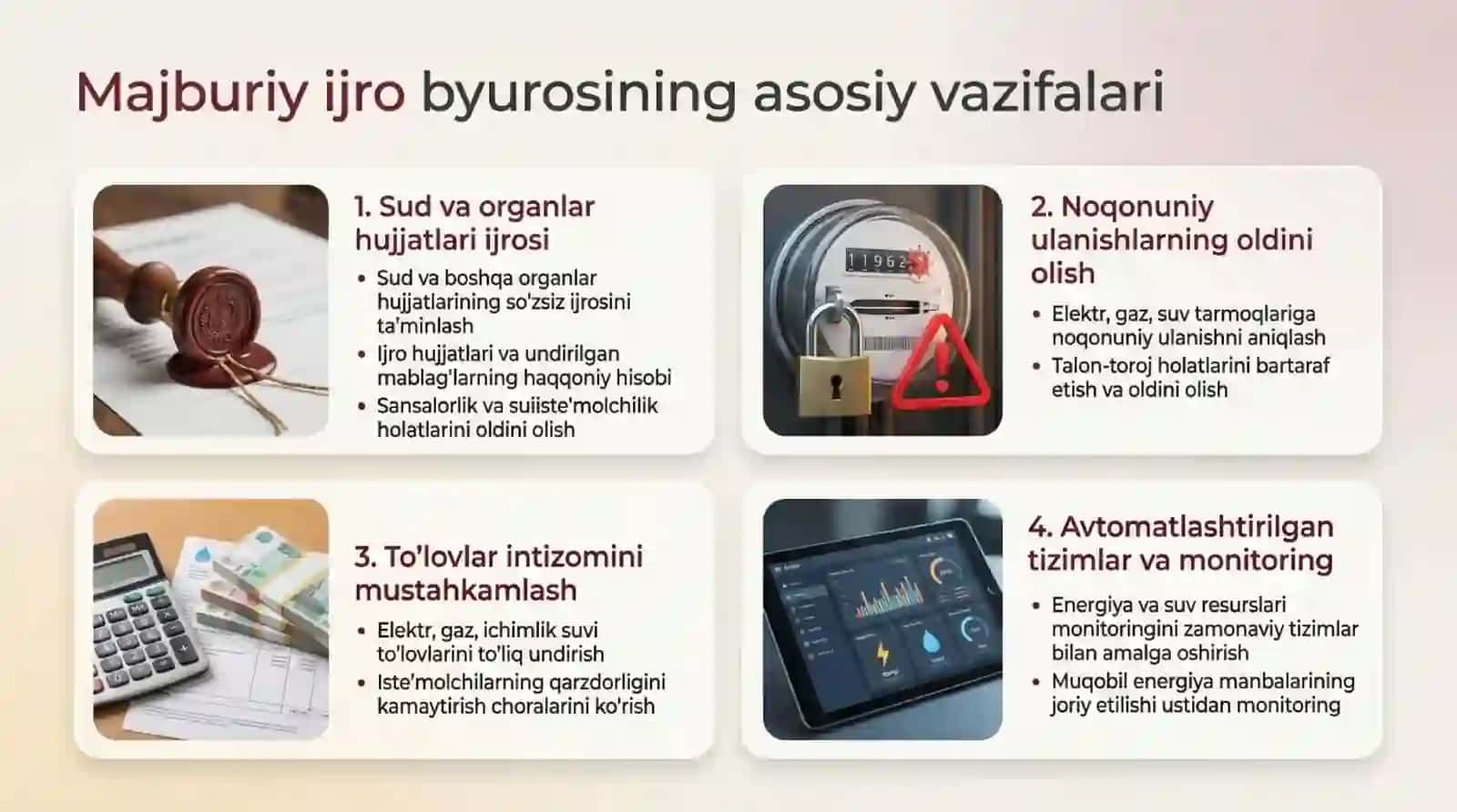 Oʻzbekiston respublikasi prokuratura huzuridagi Majburiy Ijro buyrosi 4