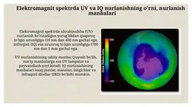 Ultraviyole va infraqizil nurlanish 4