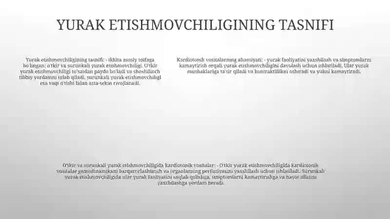 O‘Tkir Va Surunkali Yurak Yetishmovchiligida Kardiotonik Vositalarning Ahamiyati 4