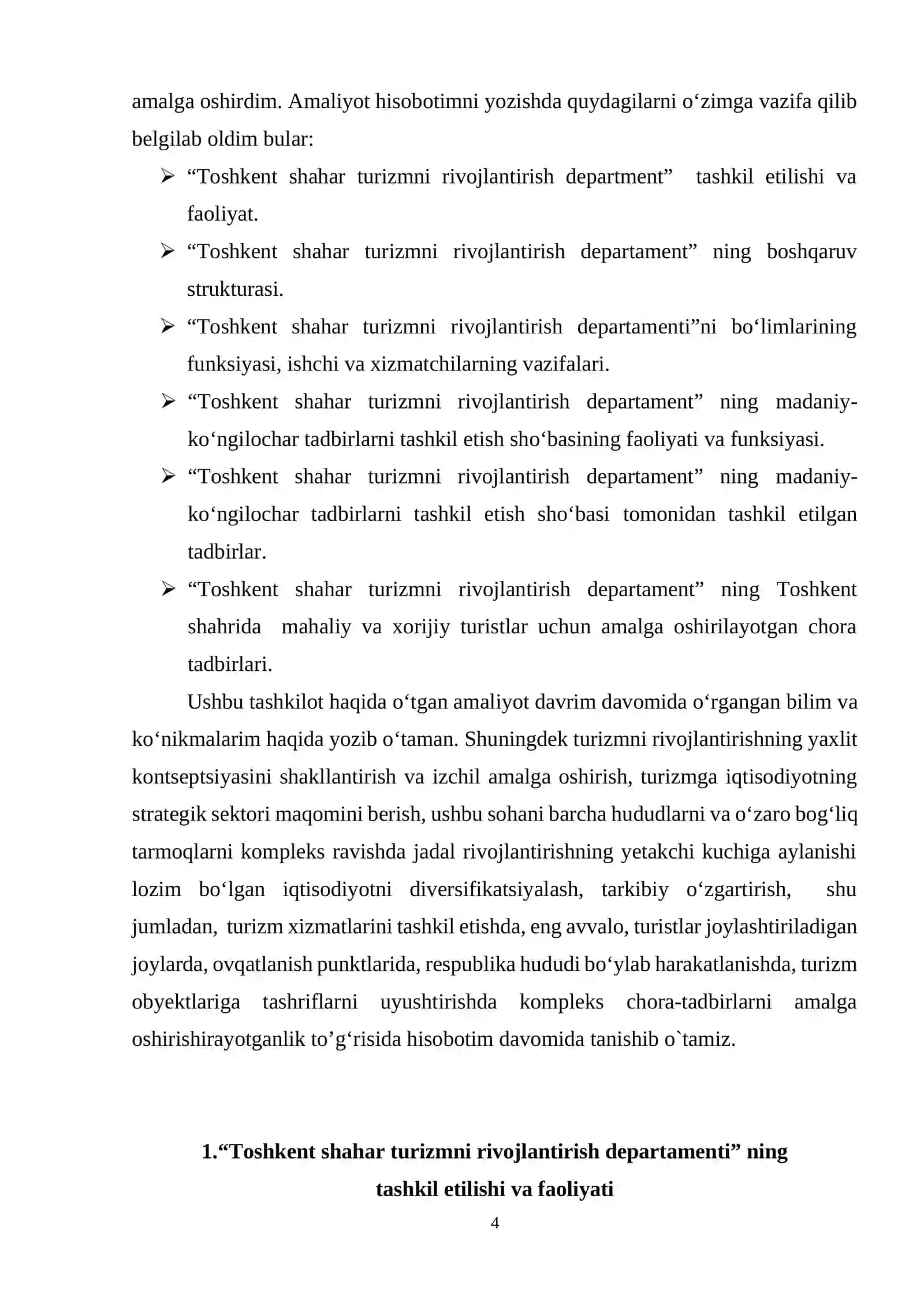 Toshkent shahar turizmni rivojlantirish departamenti 4