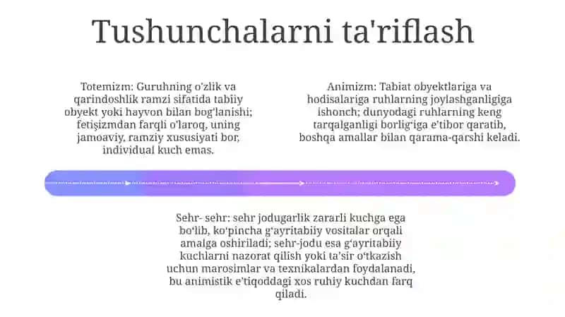 Animizm, totemizm, fetishizm, sehr, magiyalarning qiyosiy tahlili 4