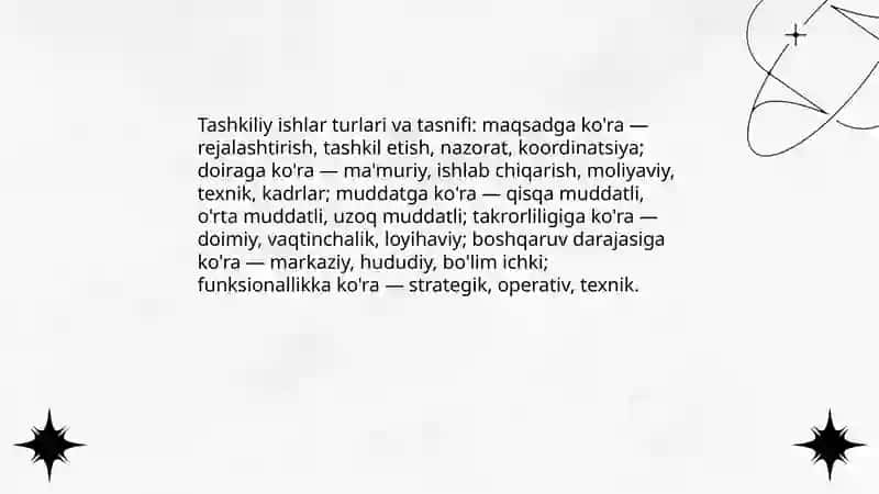 Tashkiliy ishlar va farmoishlar haqida tushuncha 4