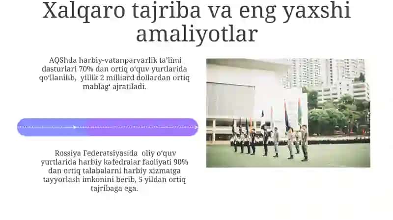 Harbiy vatanparvarlik tarbiyasida oʻquv oliy yurti rahbariyati va chaqiruvga qadar 4