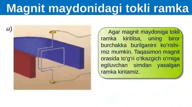 BIR JINSLI MAGNIT MAYDONDA TOKLI RAMKANING AYLANMA HARAKATI 4