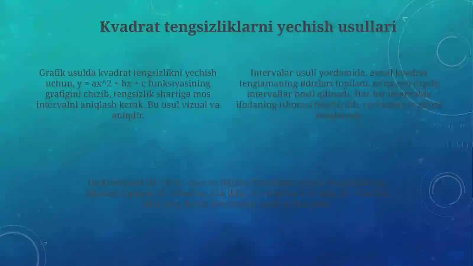 Kvadrattengsizliknio`qitish 4