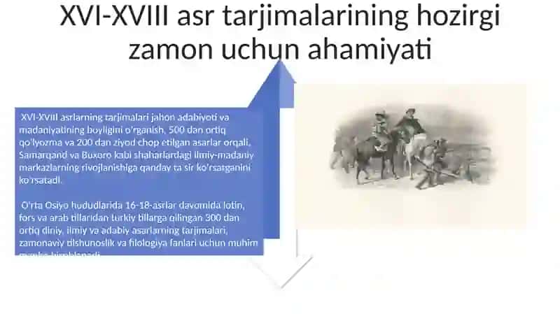 XVI - XVIII asrlar tarjimachiligi 4
