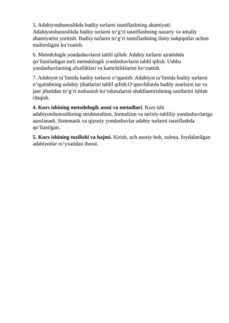 Adabiyotshunoslikda adabiy tur tushunchasi va badiiy adabiyot turlarini ajratish prinsiplari 4