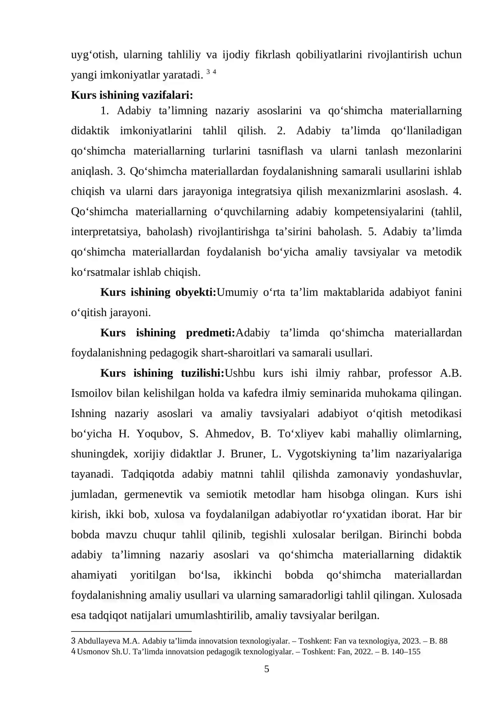 Adabiy taʼlimda qoʻshimcha materiallardan foydalanish usullari 4