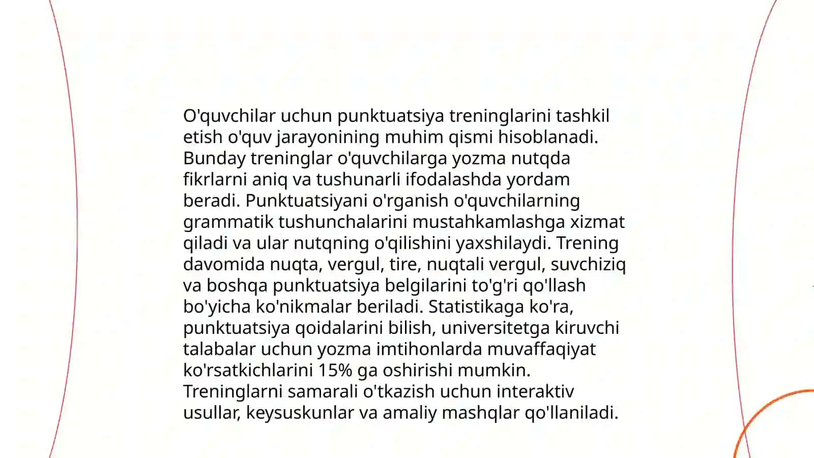 Boshlang'ich ta'limda imloviy va punktuatsion savodxonlikni oshirish bo'yicha tavsiyalar ishlab chiqish 4