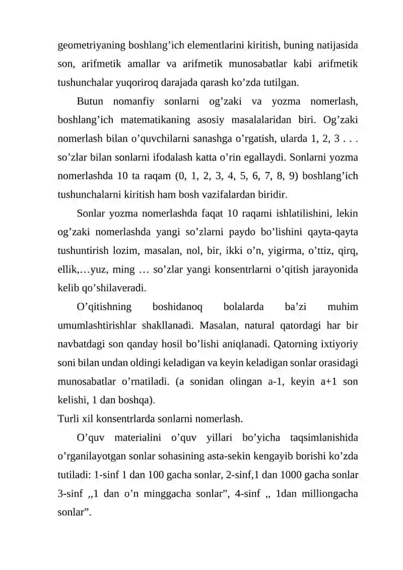 Nomerlashga o‘rgatishga tayyorgarlik 4