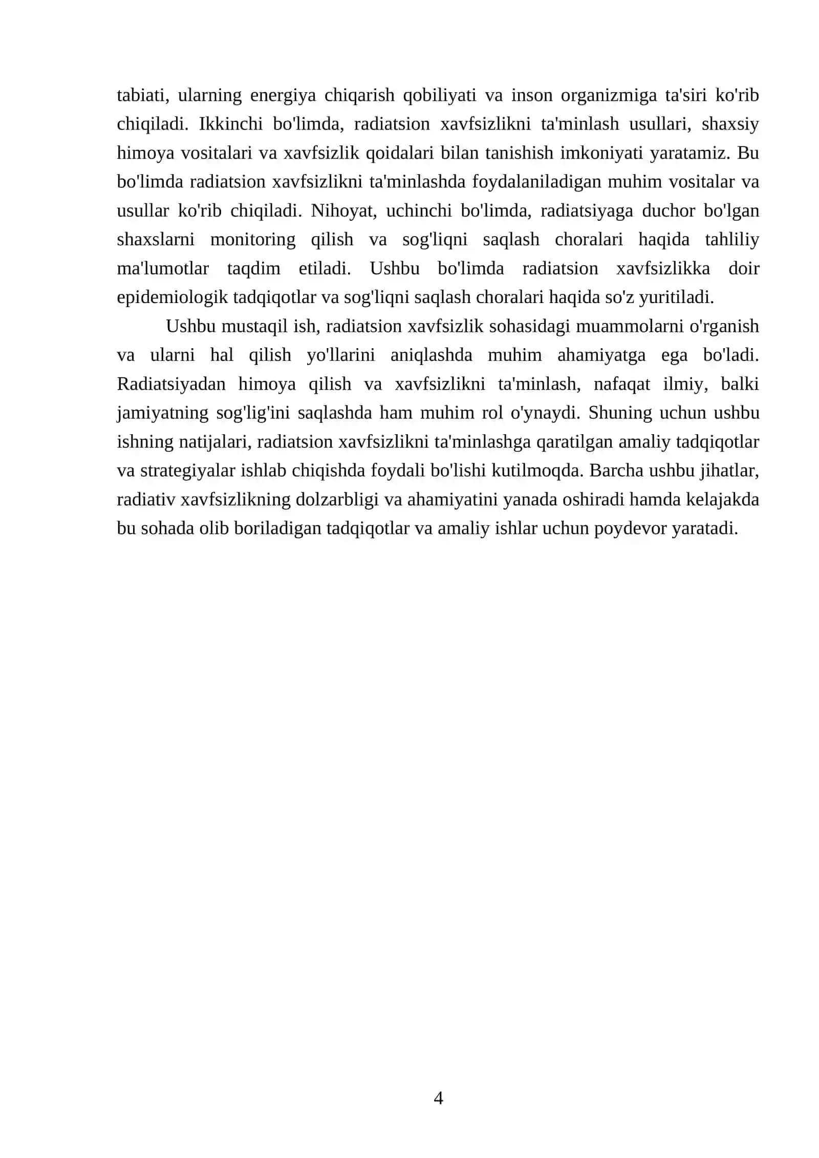 Radiaktiv moddalar bilan ishlaganda radiotsion xavfsizlik asoslari 4