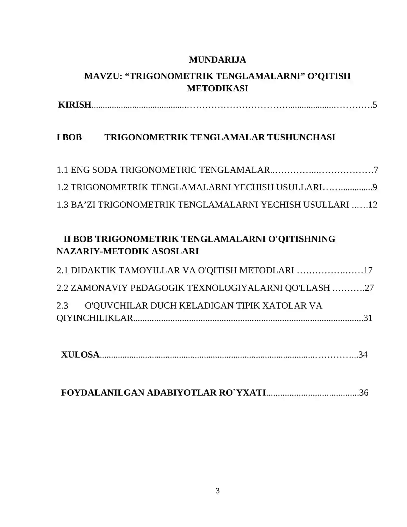 Trigonometrik tenglamalarni o’qitish metodikasi 4