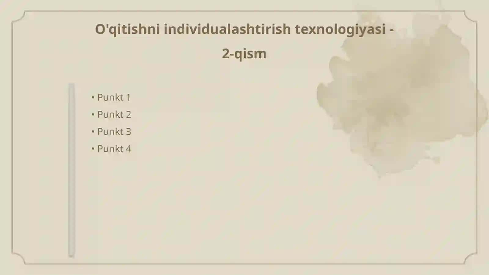 O'qitishni individualashtirish texnologiyasi 4