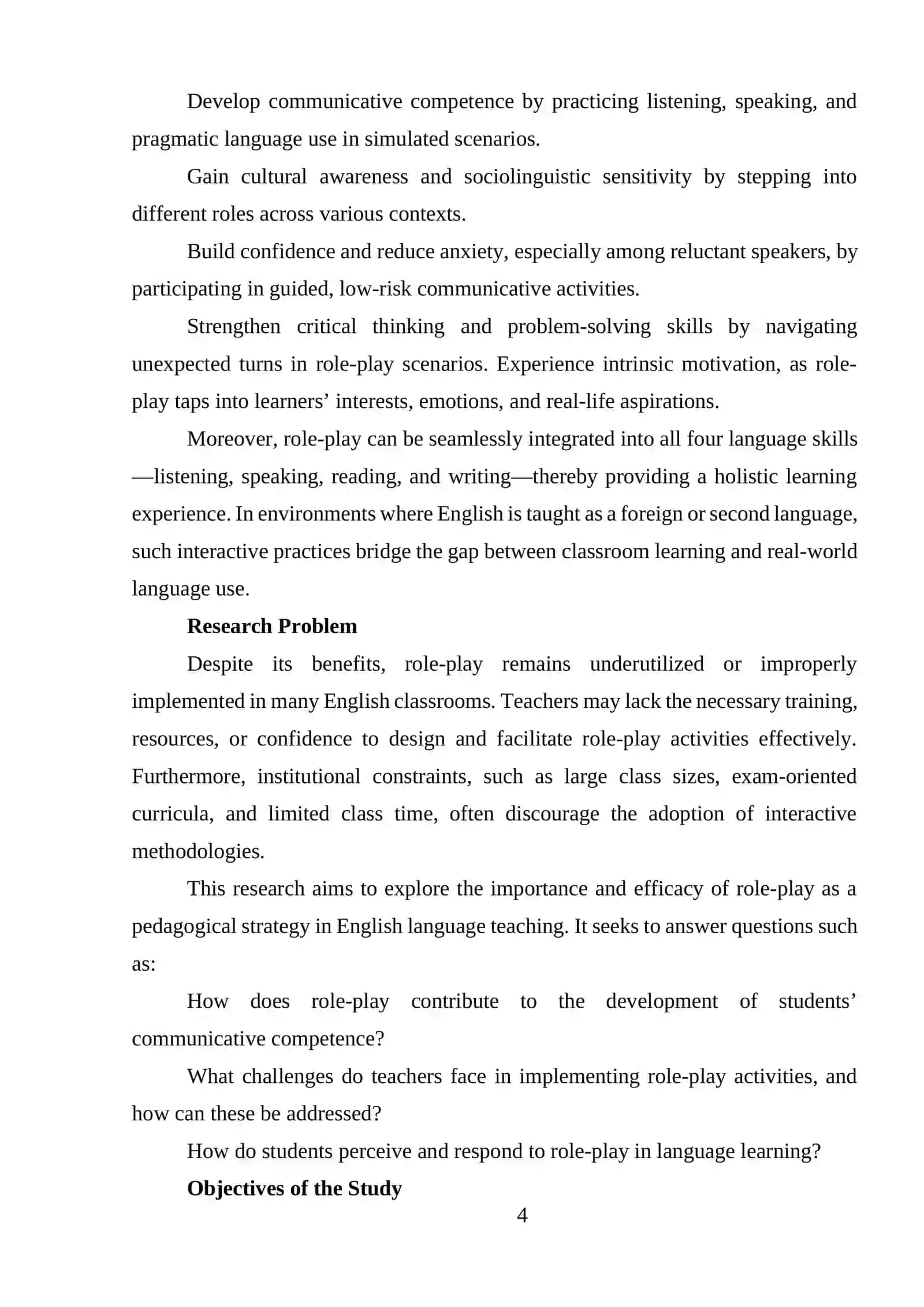 The importance of role-play in teaching English 4