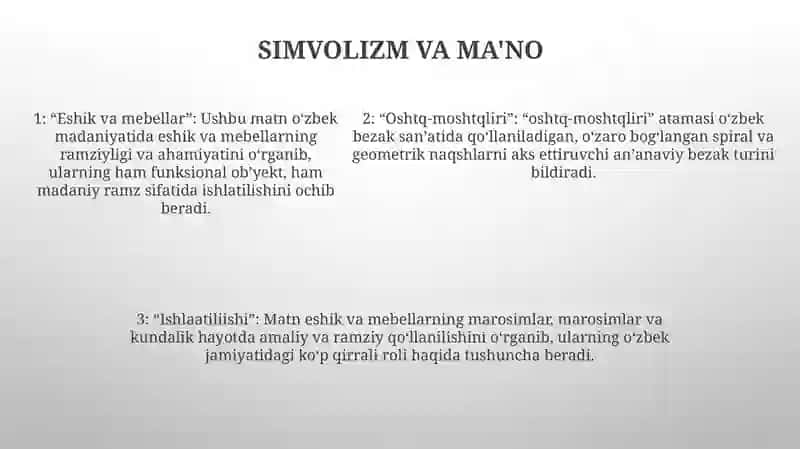 Эшик Ва Мебеллар Ошиқ- Мошиқлари Ва Уларнинг Ишлатилиши 4