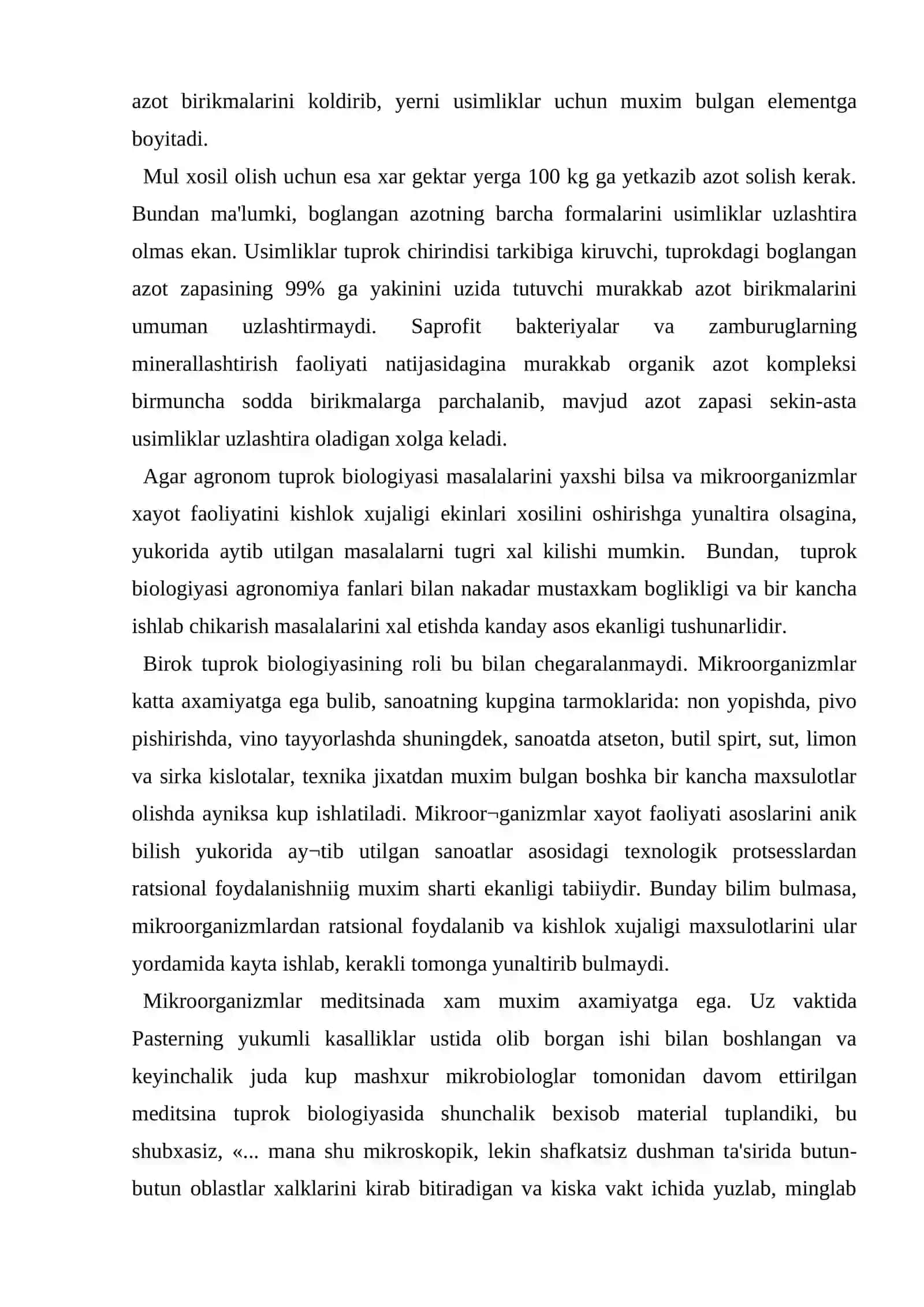 Tuprok biologiyasi fanining vazifasi nimalardan iborat 4