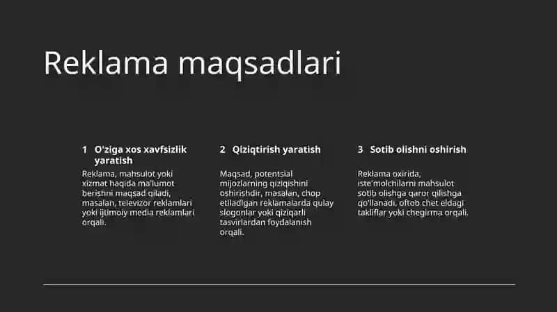 Biznesda Reklama huquqi va majburiyatlari 4