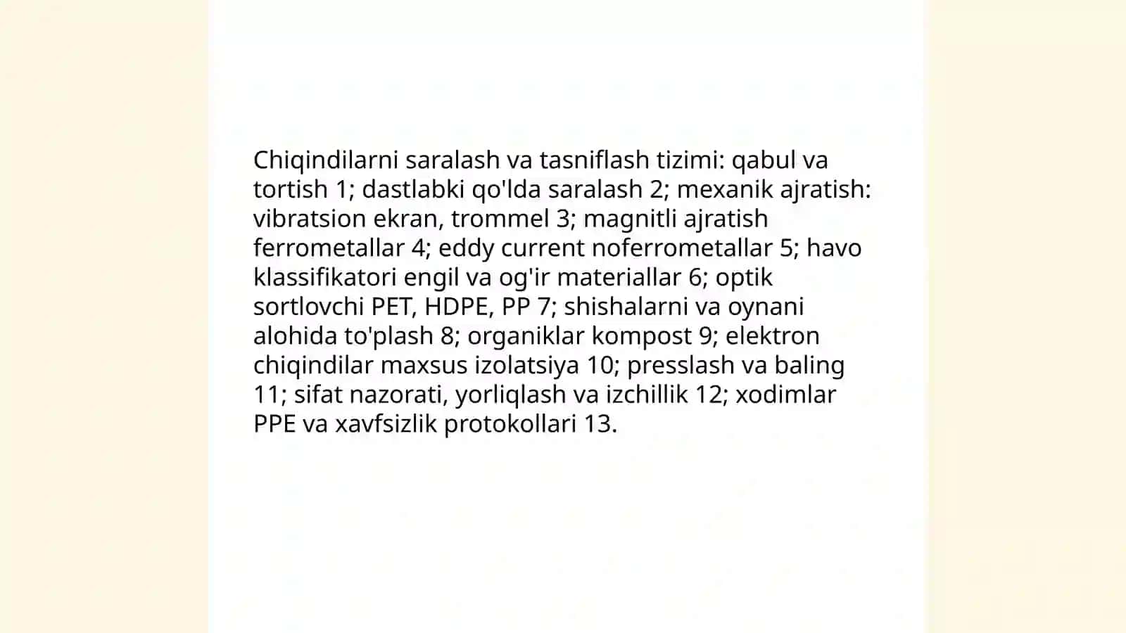 Chiqindilarni qayta yuklash korxonasi faoliyati 4