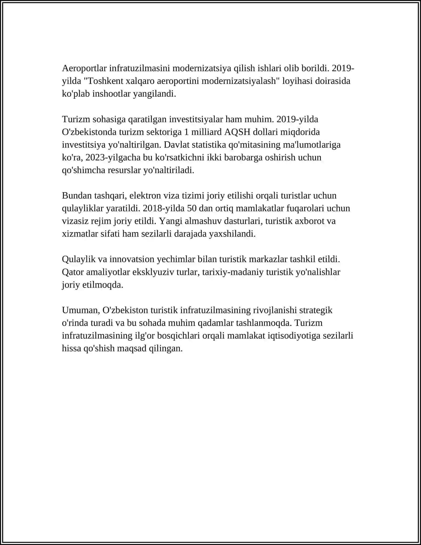 TURIZM INFRATUZILMASI VA INDUSTRIYASI 4