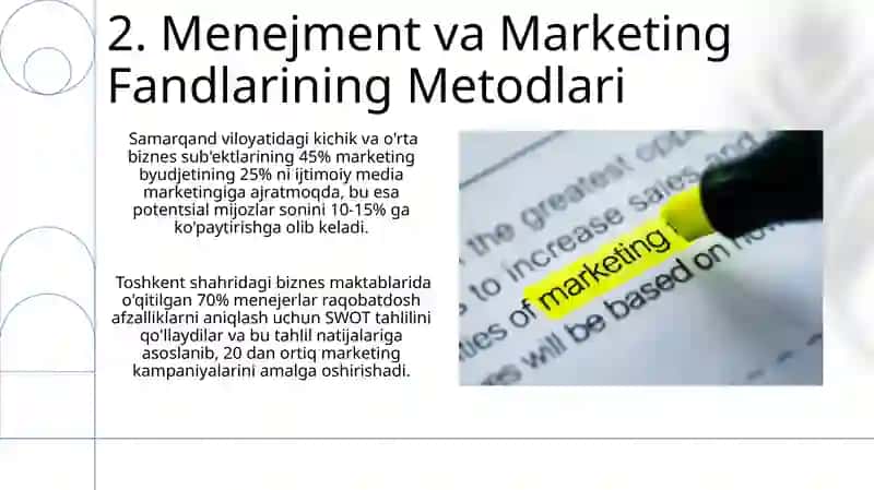 Menejmet va marketing fanning predmeti usuli 4
