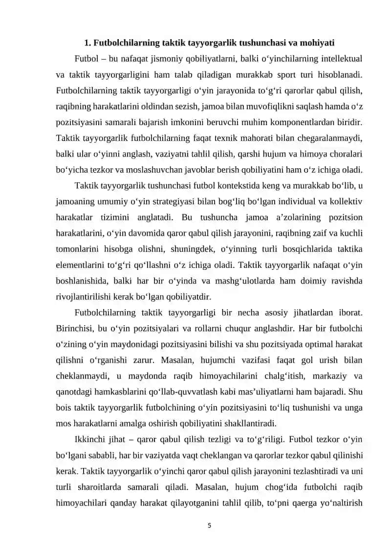 Futbolchilarning taktik tayyorgarligi 4