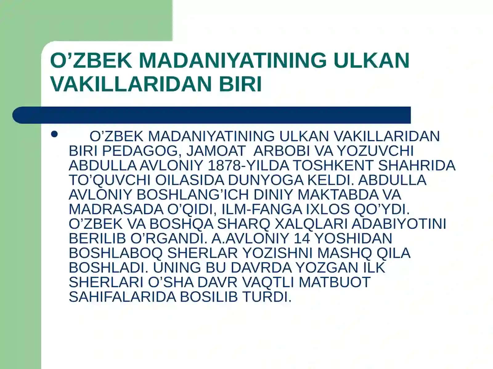 Abdulla Avloniy va Munavvar Qori Abdurashidxonovning pedagogik ta`limoti 4