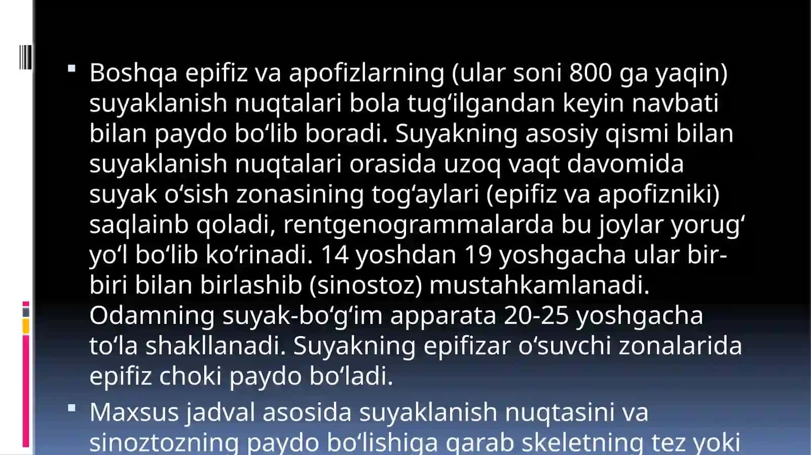 Yoshlarda va keksalik davrida suyak-bo’g’im sistemasini o’ziga xos o’zgarishlari 4