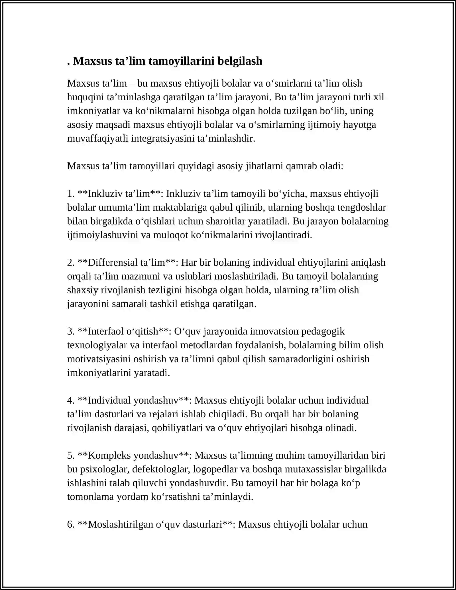 ESHITISHIDA NUQSONI BOʻLGAN BOLALAR MAKTABIDA TAʼLIM TAMOYILLARI VA METODLARI 4