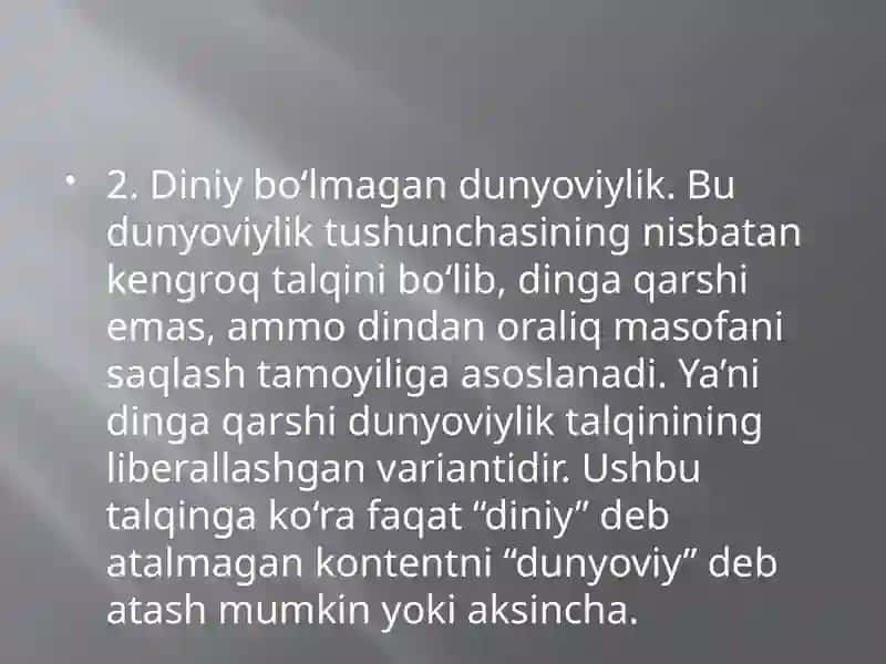 dinshunoslik fani mustaqil ish 4