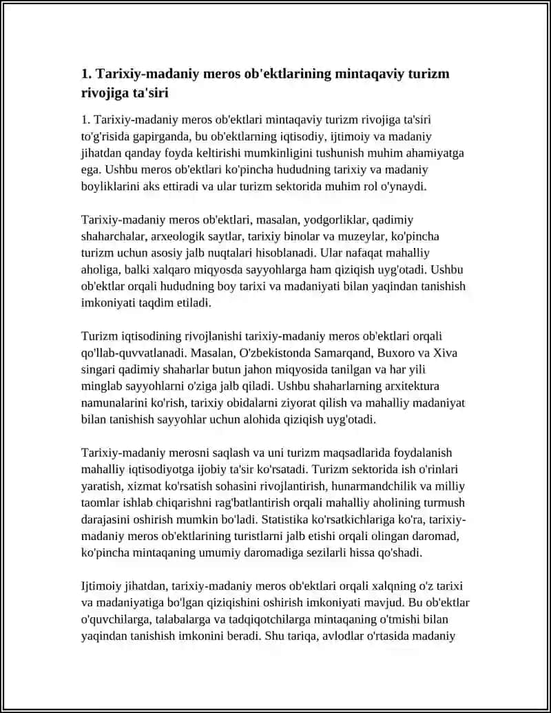 TARIXIY-MADANIY MEROS OB'EKTLARINING MINTAQAVIY TURIZM 4