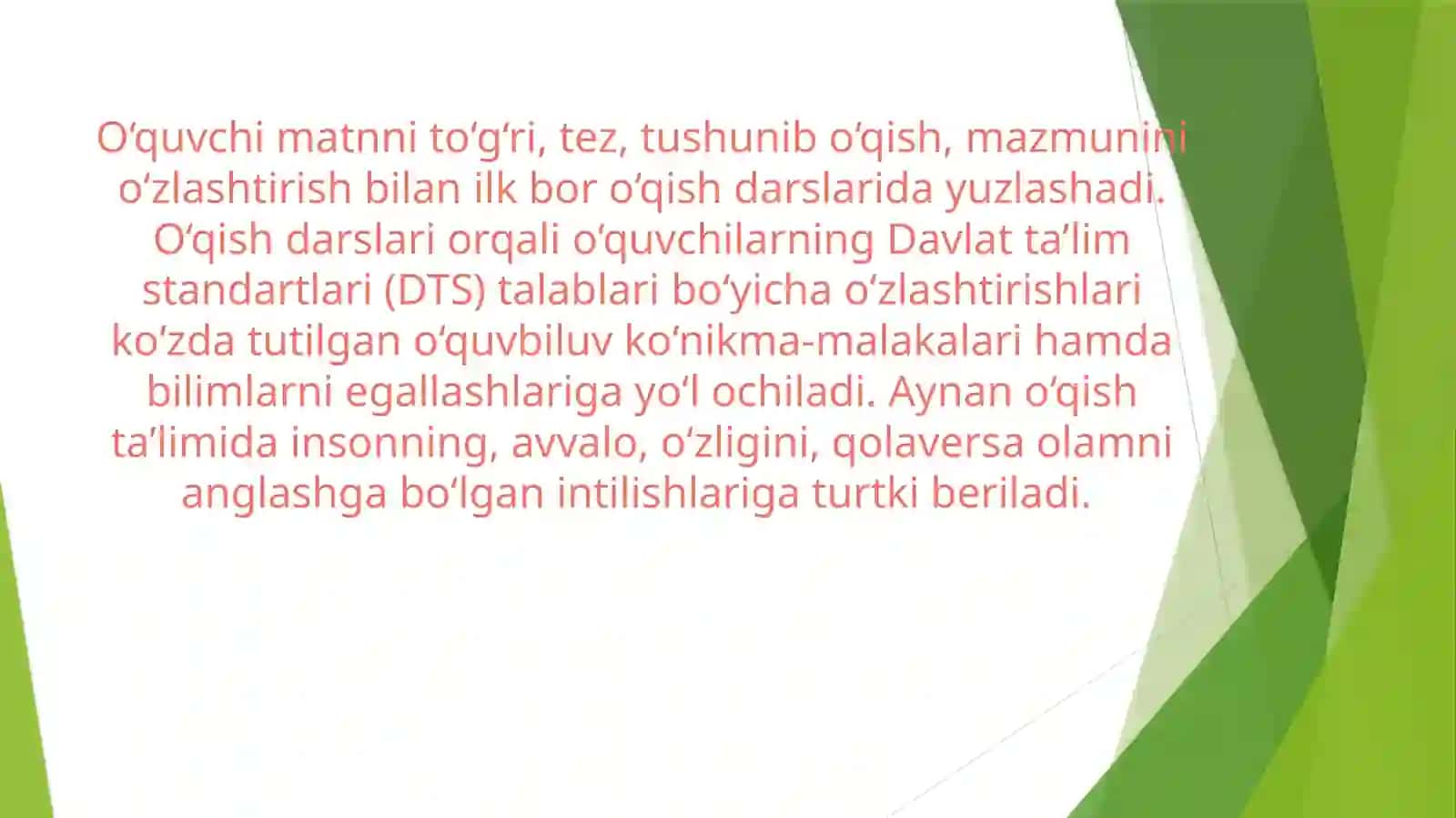 O‘qish darslarining tashkil etish va uning ta’lim va tarbiyaviy ahamiyati 4