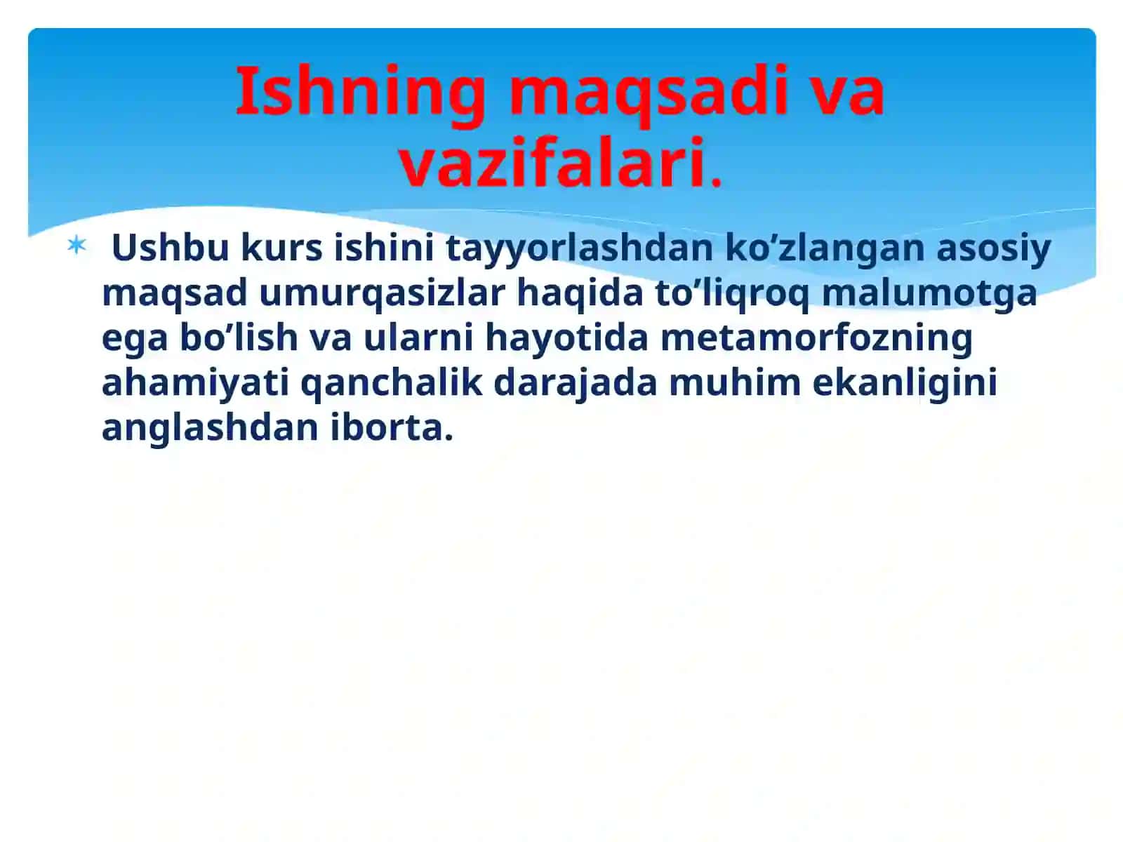 UMURTQASIZHAYVONLARNING XILMA-XILLIGI VA TURLI MUHIT SHAROITIGA MOSLASHUVINATIJASI 4