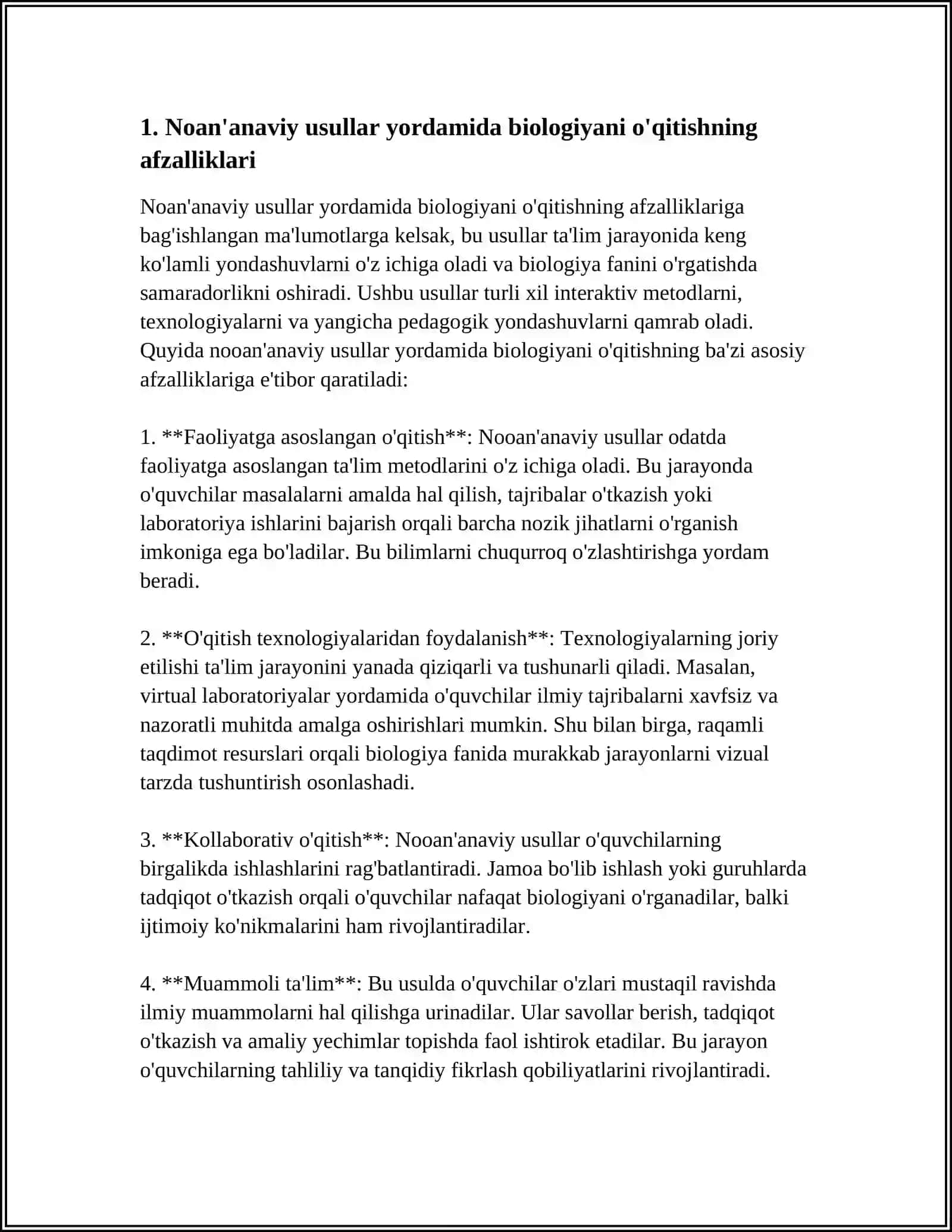 BIOLOGIYA DARSLARIDA NOAN'ANAVIY USULLARNI QÕLLASH METODOLOGIYASI 4
