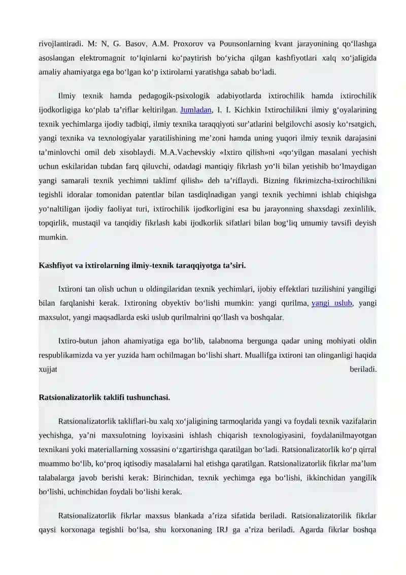 Kashfiyot-texnik masalalar yechishning ilmiy asosi sifatida 4