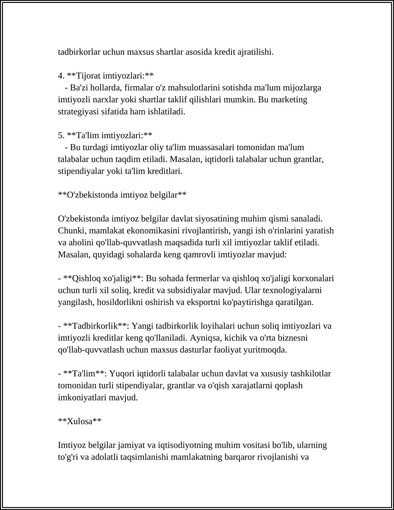 IMTIYOZ BELGILAR 4