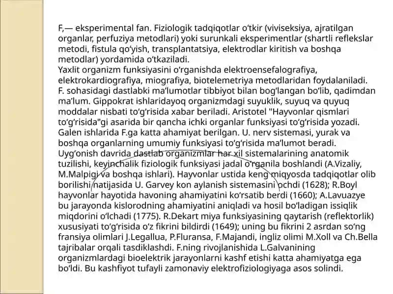 Fiziologiya, fanirivojlanishi, tibbiyorda axamiyati 4