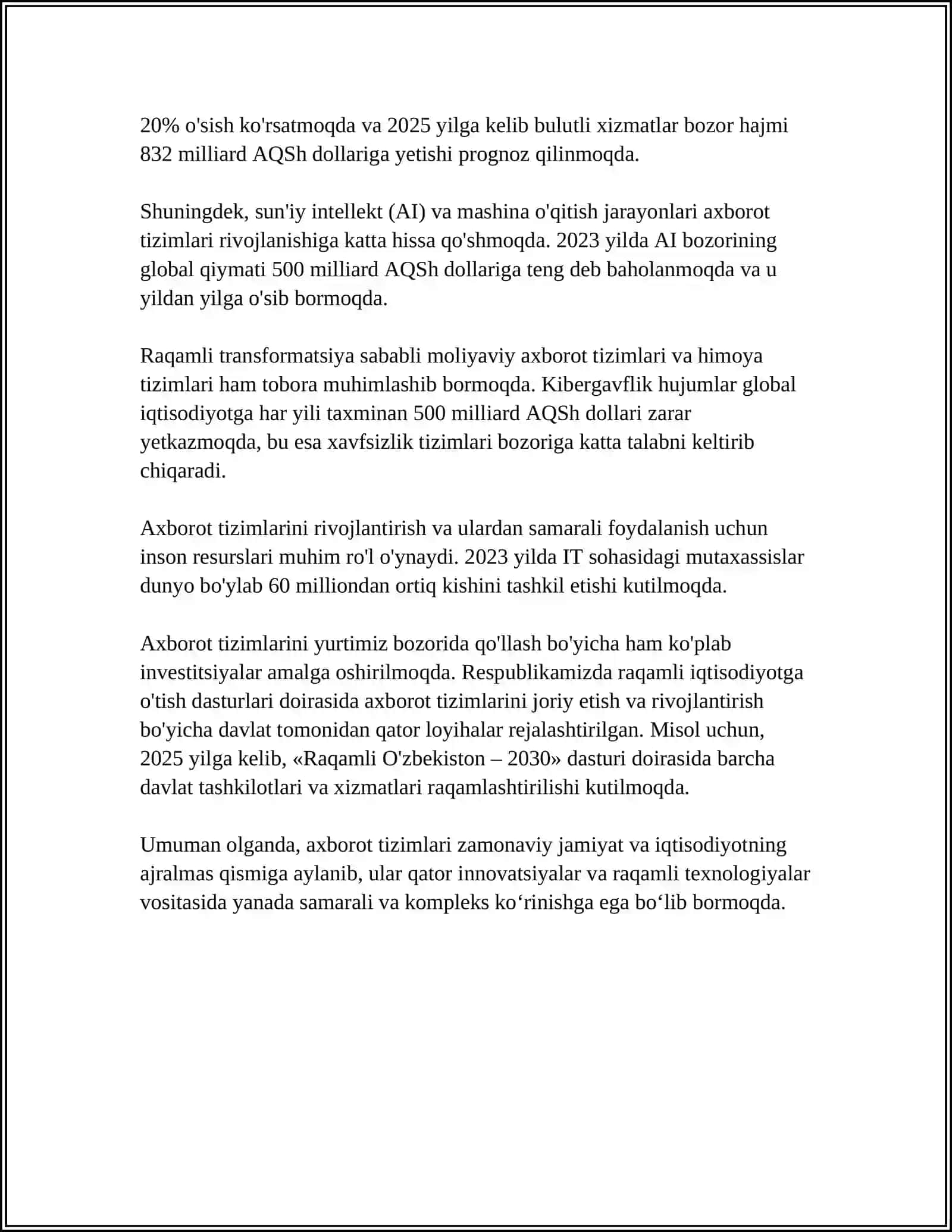 AXBOROT TAYYORLASH 4